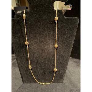 Bill Blass vintage gold tone 32” necklace